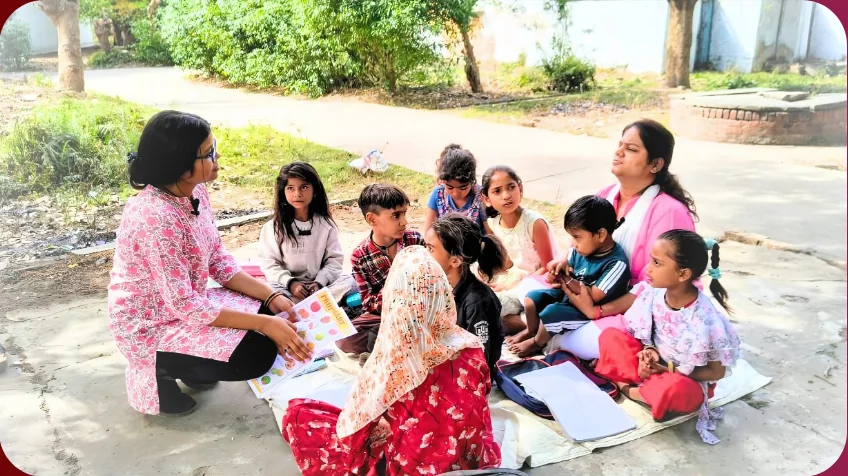 Mishram Foundation educators leading an outdoor learning session
